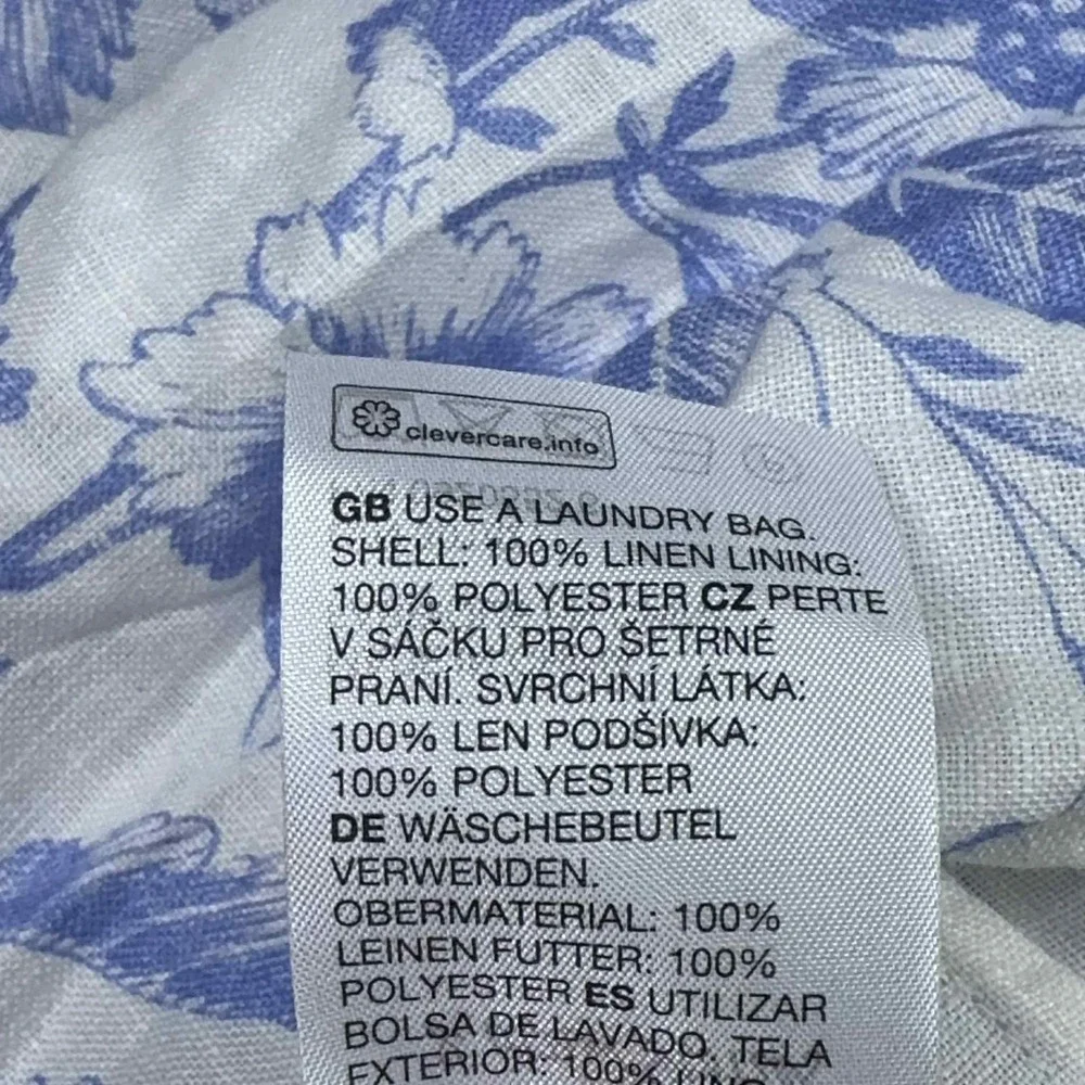 & OTHER‎ STORIES Blue White Floral Maxi Dress Linen Size 4 Cottagecore NEW - Picture 13 of 14